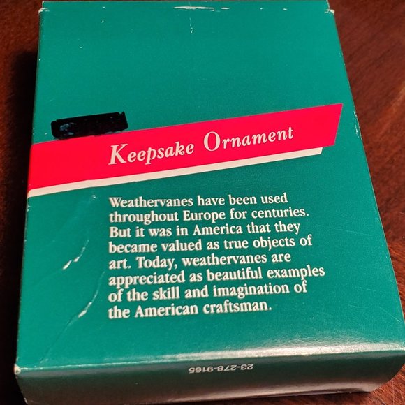 Vintage Hallmark Handcrafted Rooster Weathervane Ornament Made in 1989 - Picture 7 of 7